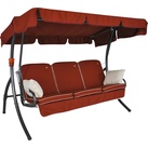 Hollywoodschaukel »Comfort Style«, inkl. Auflagen und Zierkissen, 32925621-0 dunkelgrau-terracotta + terracotta