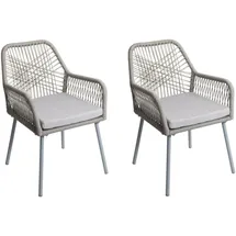 Proregal Gartenstuhl 81 x 54 x 62 cm grau 2 St.
