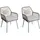 Proregal Gartenstuhl 81 x 54 x 62 cm grau 2 St.