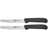 Gräwe Tafel- / Brötchenmesser, schwarz, 2er-Set