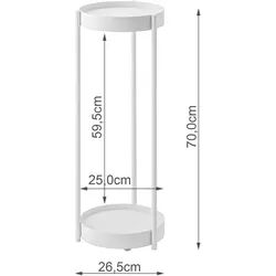 Yamazaki Tower Pflanzen-Ständer Beistelltisch Metall weiß