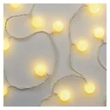 EMOS LED-Lichterkette Cherry warmweiß für Innen und Außen, 4m lange Weihnachtslichterkette mit 40 LEDs in Kugelform 2,5cm, 6h Timer, Netzteil und Transformator, für Partys, Weihnachten, Deko