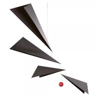 Flensted Mobiles - Wings Mobile, schwarz / rot