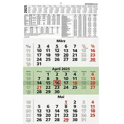 ZETTLER KALENDER 3-Monats-Wandkalender 2025