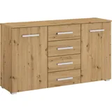Rauch Kombikommode KOLUNA 120 x 81 x 42 cm Eiche Artisan / Braun