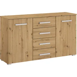 Rauch Kombikommode KOLUNA 120 x 81 x 42 cm Eiche Artisan / Braun
