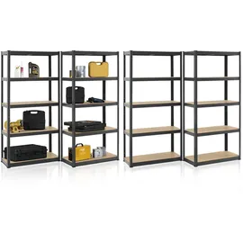 Juskys Lagerregal Metall 180 x 90 x 40 cm Grau