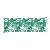 VidaXL Gartenbank-Auflage Blattmuster 150x50x7 cm Oxford-Gewebe