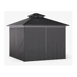 Blumfeldt ShadeFortress Pavillon 3x3 m verzinktes Stahldach schützt vor Sonne, Regen und Wind Schwarz