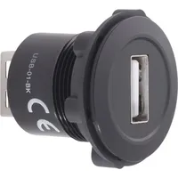 TRU Components USB-01-BK USB-Einbaubuchse 2.0 Buchse, Einbau USB-Buchse Typ