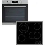 Bauknecht Backofen-Set »BAKO 700 STEAM«, mit 2-fach-Teleskopauszug, Dampffunktion, PowerHeißluft, Pizzafunktion, 2-fach-Teleskopauszug, 62618307-0 edelstahl