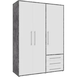 Forte Drehtürenschrank 144,4 x 200 x 53 cm grau