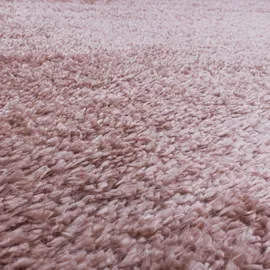 Ayyildiz Fluffy 3500 Hochflorteppich Ø 80 cm rosa