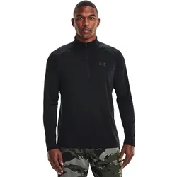 T-Shirt UNDER ARMOUR "TECH 2.0 1/2 ZIP", Herren, Gr. XL, schwarz, Obermaterial: 100% Polyester, sportlich, Langarm, Shirts