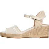 Tommy Hilfiger Damen Wedge Espadrilles Fringe Canvas mit Keilabsatz, Elfenbein (Muslin), 36