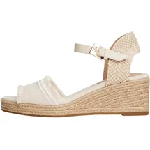 Tommy Hilfiger Damen Wedge Espadrilles Fringe Canvas mit Keilabsatz, Elfenbein (Muslin), 36