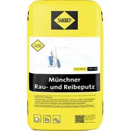 Sakret Münchner Rau- und Reibeputz Weiß 2 mm Körnung 25 kg