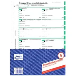 AVERY Zweckform Mahnbescheid für maschinelles Mahnverfahren A4 4004182028872 AVERY Zweckform