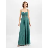 SUDDENLY Princess Abendkleid Glitzer-Look Grün/Silber 36