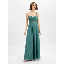 SUDDENLY Princess Abendkleid Glitzer-Look Grün/Silber 36