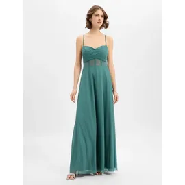 SUDDENLY Princess Abendkleid Glitzer-Look Grün/Silber 36