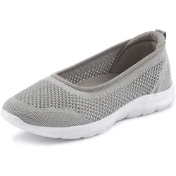 Sneaker Ballerinas, ultraleichter Slipper, Slip-On-Sneaker, Freizeitschuh VEGAN, Gr. 39, grau, , 41973147-39