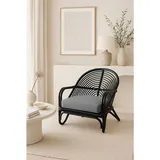 Hofmann Living And More Loungesessel Handgeflochten Polyester 1 x 1 x 1 cm Schwarz mit Kissen