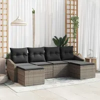vidaXL Garten Essgruppe 6-tlg. Grau