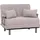 MCW Schlafsessel MCW-K29 Bouclé 190 x 100 cm grau mit Kissen