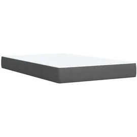 vidaXL Boxspringbett 120 x 200 cm Dunkelgrau