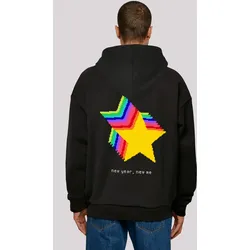 Kapuzenpullover F4NT4STIC "SIlvester Party Happy People Only", Herren, Gr. XL, schwarz, Obermaterial: 100% Baumwolle, casual, oversize, Langarm, Pullover, Print