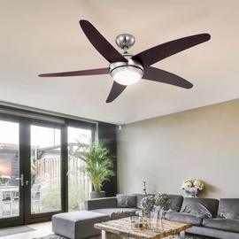 GLOBO Fabiola 132 cm Deckenventilator wenge mit Licht inkl. Fernbedienung