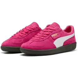 Sneaker PUMA "PALERMO", Gr. 42, puma pink, puma weiß, Leder, mehrfarbig, sportlich, Schuhe