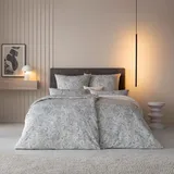 ESTELLA Mako-Satin Bettwäsche 135x200 Diana grau Paisley Silber Sand 7958-810