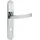 Domino Türgriff 72 Drückergarnitur BB-Buntbart Aluminium Chrom/Weiß