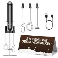Typhur InstaWhisk Milchaufschäumer elektrisch, Milchschäumer Stab mit variabler Geschwindigkeit, USB-C Akku, 3 abnehmbare Quirl-Schneebesen, spritzfrei für Latte, Cappuccino, Hafermilch, Matcha