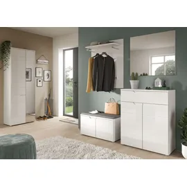 Home Affaire Sitzbank Capri Hochglänzend Weiß 80 x 43 x 37 cm