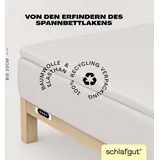 schlafgut Easy Spannbettlaken für Topper Jersey Elasthan 140 x 200 - 160 x 220 cm sand light