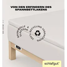 schlafgut Easy Spannbettlaken für Topper Jersey Elasthan 140 x 200 - 160 x 220 cm sand light