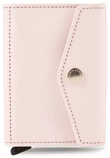 Secrid Enveloppe Geldbörse RFID Schutz Leder 10 cm  rosa