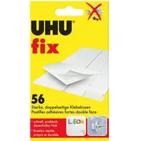 UHU Klebekissen fix, doppelseitig, weiß, bis 300g, 56 Stück