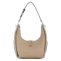 GUESS Damen Phoebe Shoulder Bag Hobo, Schultertasche, Simply Taupe Logo - Einheitsgröße
