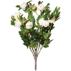 Kunstblume BOTANIC-HAUS "Pfingstrosenbusch", beige (creme, pink), B:75cm H:115cm T:75cm Ø:75cm, Kunststoff, Kunstpflanzen