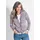 GOLDNER Strickjacke Langarm Jacke Damen mit Grafikmuster und V-Ausschnitt Bunt 38