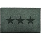 nyvi Fußmatte Deko - Wetterfest, Rutschfest, Waschbar, für Innen und Außen Farbe:Grau;Größe:67x180 cm