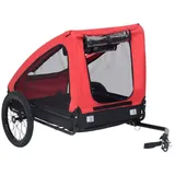 vidaXL Fahrradhundeanhänger rot/schwarz