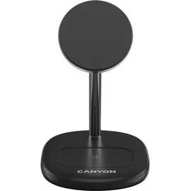 Canyon Ladestation fr Mobiltelefone, WCS-205, Qi2, 2 in 1, kabellos, schwarz - Schwarz