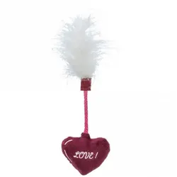 Trixie Katzenspielzeug Valentines Herz mit Federn