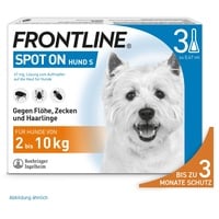 FRONTLINE SPOT-ON gegen Zecken, Flöhe und Haarlinge für Hunde S (2-10 kg) 3 St