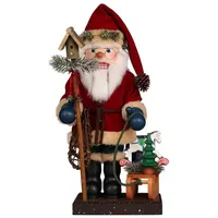 Christian Ulbricht GmbH Nussknacker Weihnachtsmann mit Schlitten 47 cm braun
